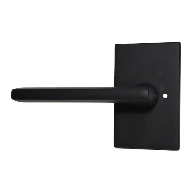 Emtek Helios Lever Left Hand 2-3/8 in Backset w/Radius Latch Strike Privacy for 1-1/4 in to 2 in Door 5212HLOUS19LH.RLS - main